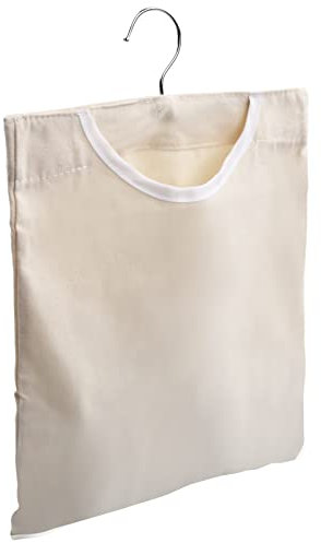 Orenge Wäscheklammerbeutel Tasche Beutel Wäscheklammerorganizer Tragbar Waschbar Klammerkorb aus Stoff Staubdicht Tasche für Wäscheklammern zum Aufhängen Leinwand Organizer, Weiß