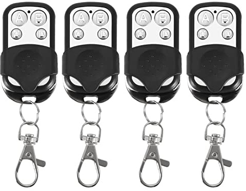 Telecomando Wireless Clone Universale 4 Pezzi, Clonatore Remoto a Frequenza Fissa 433,92 Mhz con Sistema di Controllo Remoto Antifurto a 4 Canali Adatto per Auto, Porta Del Garage