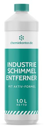 Industrie-Schimmelentferner | mit Aktiv-Formel | für Entfernung von Stockflecken, Schimmelpilzen und Bakterien | Premium | BAuA Reg. Nr. N-111547 (1 Liter)