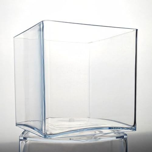 Acrylic Cube Vases - 10cm, 15cm, and 18cm - Vases for Flowers, Candles, and Succulents - Modern and Stylish. (1 Vase, 15cm Cube)