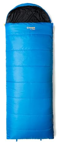 Snugpak Navigator WGTE - Sleeping Bag with Versatile Quilt Option, Siliconised Insulation, Drawcord-Adjustable Hood, Anti-Snag Zipper & Compression Sack - Sleep Bag for Camping & Hiking - Blue (LZ)