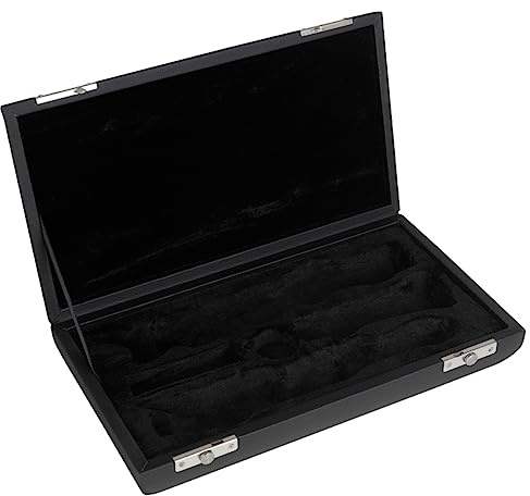 Oboenaufbewahrungsbox mit Druckverschluss für Reisen, Tragbar, Schwarz | Pu und Metall, Große Kapazität, Stoß und Sturzfest, für Oboe, Leicht und Robust