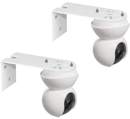 2PCS Soporte Camara Compatible con TP-Link Tapo C200/C210/C211/C212/C220/C225 Cámara Vigilancia, Soporte de Pared de Metálico Resistente y Duradero, Montaje Soporte de Techos
