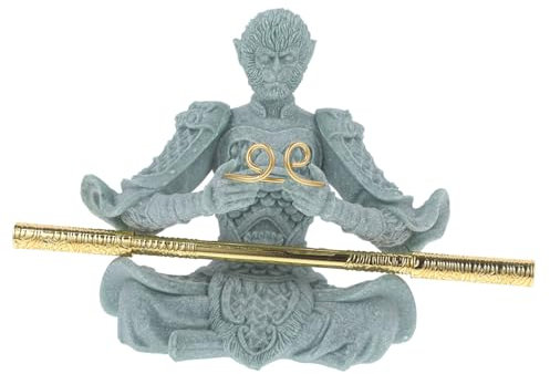 BESPORTBLE Classic Tea Pet Monkey Figur Dekoration Aus Sandstein Einzigartiges Mikrolandschaftsaccessoire Für Schreibtisch Wohnzimmer Und Aquarien Süße Affenfigur Für Stilvolle Wohnräume
