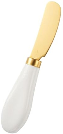 Baoblaze Mehrzweck-Streichmesser, Edelstahl-Porzellangriff, tragbares Buttermesser, Käsestreichmesser für Käsedessert, Gold