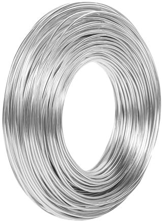 Alambre para manualidades Yoosso, 50 m x 1,5 mm, aluminio, plateado, ideal para joyas y proyectos de bricolaje