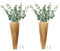 Suerhatcon 2 Pack Wall Wood Vase Hanging Pocket Vases Rustic Decor Vase for Dried Flowers and Faux Plants