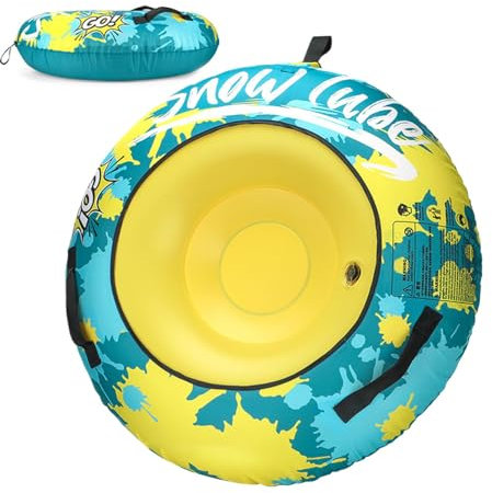 Aufblasbarer Schlitten für Winter-Schneeschnee, Winter-Schneekröhre für aufblasbaren Schlitten | robustes Schneeschlitten für Outdoor-Schlitten mit dicken Griffen und Oxford-Hülle für Erwachsene
