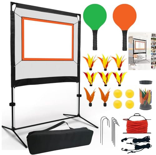Badmintonnetz-Set Mit Schlägern, Tragbarer Federballnetz-Ersatz, Einfache Installation, Sportnetz Für Spiele, Hallensport, Hinterhof