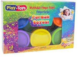 Washable Finger Paint Set, 6 Colors, 50ml Each, Ages 3+