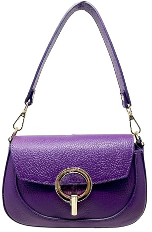 Chicca Borse Borsa Clutch Borsetta Elegante con Tracolla da Donna in Pelle