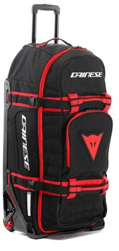Dainese Unisex D-Rig 2 Wheeled Bag Borsone 123L, Schwarz/Rot