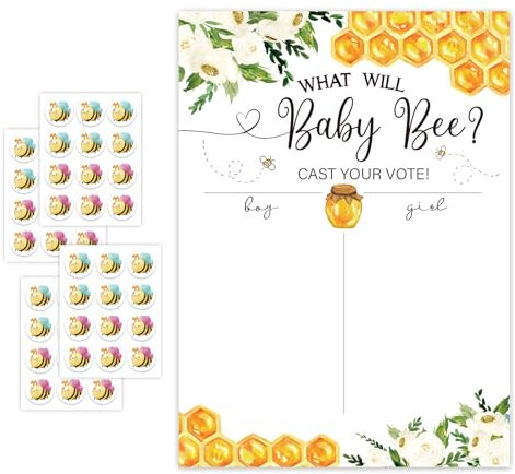 carotoe Baby Showers Supplies Gender Reveals Game Kits Stylish Poster Board With Stickers Boy Or Girl Prediction Accessories