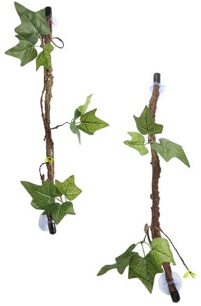 Yardwe 2pièces Vignes Artificielles pour Terrarium Branches Flexibles De Décoration Accessoires pour Reptiles Et Amphibiens