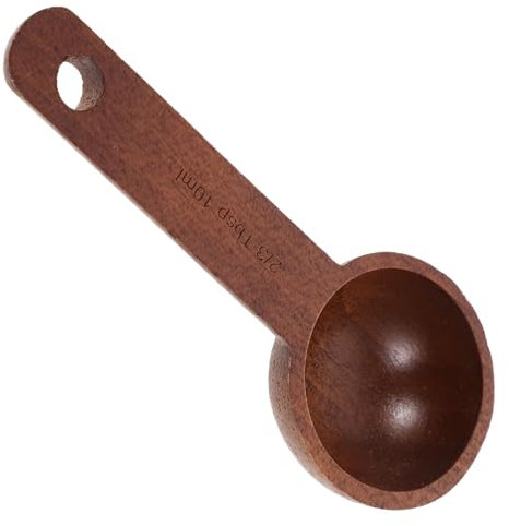 PAMINGONO Cuchara Medidora De Madera Para Granos y Polvo Cucharilla De Madera Negra Accesorio Hogar Para Medir Café y Especias