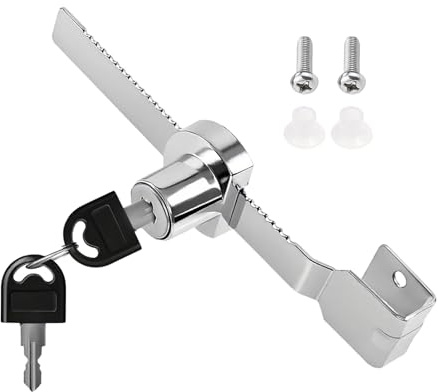 PEAPIN Reptile Vivarium Lock Terrarium Showcase Display Cabinet Sliding Glass Door Lock Sliding Blade Saw Locks with Key