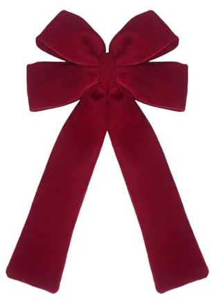 KESOTO Grande Fiocco di Natale, Fiocchi Natalizio per Porta in Velluto, 54 Cm Fiocco per Albero di Natale per Matrimoni, Feste, Casa, Ghirlande, Porta D'ingresso, Festival, Fattoria, Scale