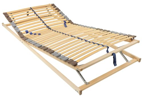 BeCo Lattenrost Blue Star KF / 140 x 200 cm / 28 Leisten/Blauer Engel/komplett montiert/Kopf- & Fußteil verstellbar