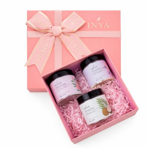 Coffret Sels de Bain – INYA – 3×250 g - Sel de Bain Relaxant Naturel – Anti-Stress & Sommeil – Effet Spa à Domicile – Idée Cadeau Bien-être