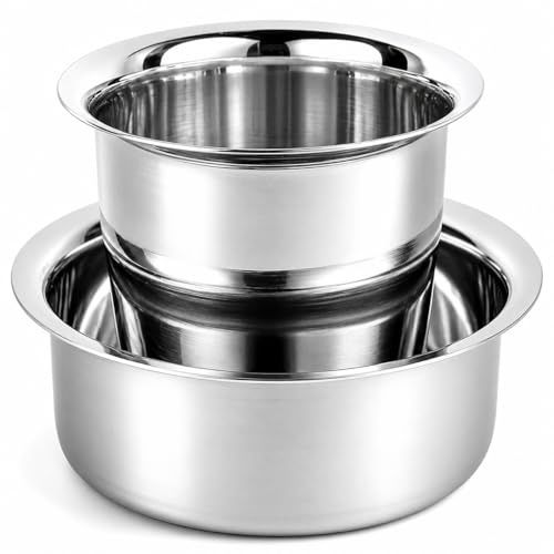 Traditional South Indian Filter Coffee Stainless Steel Davara Tumbler Set - Authentic Kumbakonam Dabara Cup for Indian Filter Kaapi, Durable Coffee Glass Cup Set, Classic Kitchenware for Home - 120 ml