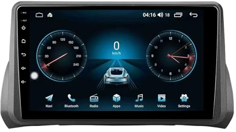Autorradio GPS Sat Navi Auto Navegación Android 14 para Fiat Argo 2019-2022 Unidad Principal de 9 Pulgadas con Pantalla táctil GPS Bluetooth WiFi FM cámara de Marcha atrás(4G+32G)