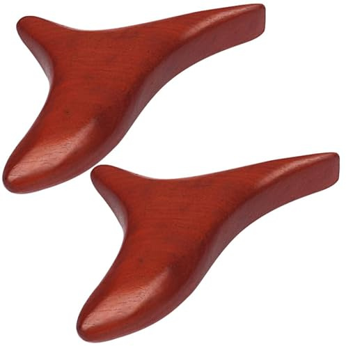 Strumenti per Massaggi Viso Multi-funzione 2 Pezzi in Legno Pregiato | Bordi Lisci, Portatile, Uso Quotidiano, Raschietto Guasha Riutilizzabile per Routine di Drenaggio