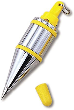 TAJIMA Plumb Bob - 21 oz (600g) Plumb-Rite with Quick-Stabilizing Cap & Embedded Bumpers - PQB-600