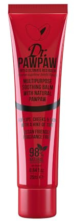 Dr.PAWPAW Tinted Ultimate Red, Multi-Purpose Natural No Fragrance Balm for Hydrating Lips, Skin, Hair, Cuticles, Nails & Beauty Finishing (25 ml)