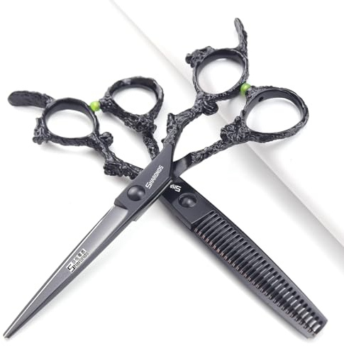 Vass japansk silver frisörsax 15,24 cm 17,5 cm frisörsalong professionellt hårsnitt och uttunnande frisörsax