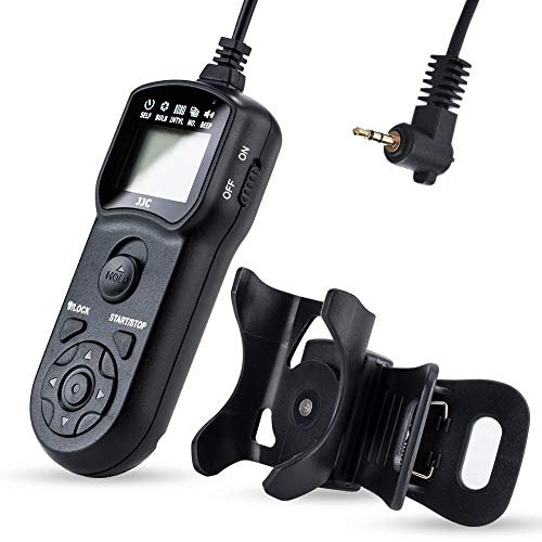 JJC Multi-function Timer Remote Control with Tripod Clamp for Canon EOS R50V R100 R6 R6II R7 R8 R RP R10 800D 760D 750D 700D 650D 200D 100D 1300D 1200D 1100D 77D 80D G1X G3X G5X V1 Replaces RS-60E3