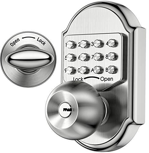 Schlüsselloses Türschloss aus Edelstahl 304, Tastatur, mechanische digitale Kombination, doppelte Sicherheit (Passcode oder Schlüssel)