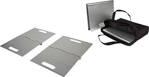 FabaCare Türschwellenrampe Aluminium, klappbar mit Tasche, Rampe 3-5 cm, bis 350 kg, Schwellenrampe