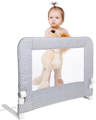 Interbaby Sicherheitsgitter für Kinder, klappbar, 90 cm, Bettgitter für Kinder zwischen 18 Monaten und 5 Jahren, einfache Installation, sicher, kompatibel mit Ausziehbetten | Stern