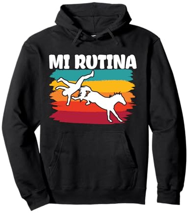 Mi Rutina Retro Equitación Caballo Hombre Mujer Regalo Sudadera con Capucha