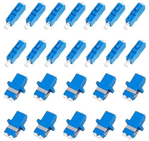 fyboptwu - 24 pcs LC Fiber Optical Coupler Adapter Included 14pcs LC to LC Coupler Simplex Single Mode Connectors & 10 pcs LC to LC Duplex Single Mode Connectors