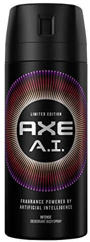 Axe Bodyspray A.I. Intense Deo ohne Aluminium mit Duft kreiert mit Hilfe von künstlicher Intelligenz 150 ml 6 Stück