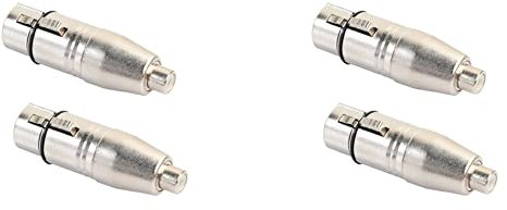 Darameea 4 Pièces Séries Adaptateur XLR vers RCA, Adaptateur RCA vers XLR Adaptateur de Prise