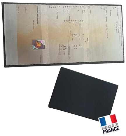 Idée pro mobilité® – Étui Carte Grise 3 Volets en PVC Gomme Souple – Protège Certificat d’Immatriculation Auto & Moto – Fabriqué en France