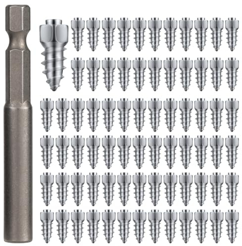 lasuroa 200pcs Goujons pour Pneus, 4x12mm Clou pour Pneu pour l'hiver Tire Spikes avec Outil d'Installation pour Vélo Voiture Camion Coffre Moto VTT SUV Accessoires Automobiles