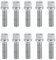 TUCKBOLD Bullone per Dado Ruota a Sfera M14x1.5mm per Volkswagen 19mm Esagono 45mm Lunghezza Asta Robusto | Bulloni Estesi Tono Argento 10 Pz
