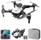Dodoore Drohne mit Kamera 4K Daul WIFI FPV Bürstenlosen 6-Achsen-Gyro 360°-Hinderniserkennung Gestenfotografie Optische Flusspositionierung Faltbare leichte Drohne für Erwachsene Kinder 2 Batterien
