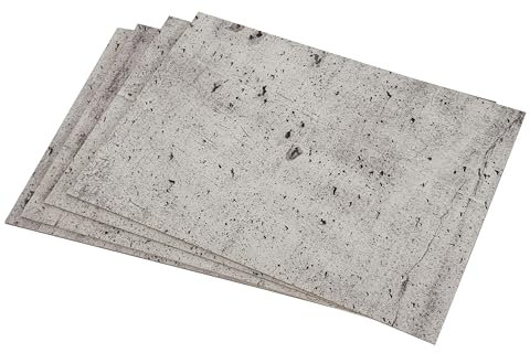 codiarts. 4er Pack DECOR Holzfaserplatte 30x42cm 2,8mm Stärke (HDF) Extra dichte und stabile Platten perfekt für Laserschneiden, Basteln & DIY Holzarbeiten - Extrem hohe Stabilität - (Beton-Optik)