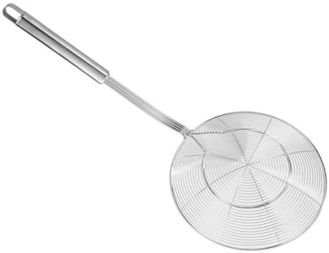 Ciieeo Large Colander Stainless Steel Skimmer Spoon Long Handle for Draining Pasta and Cooking in Kitchen