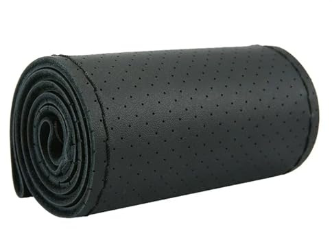 Rivestimento Protettivo Volante Coprivolante Per Auto, Coprivolante, Comodo, Resistente All'usura, Traspirante, Interni Semplici Ed Eleganti Copristerzo(B-50CM-Black Thread)