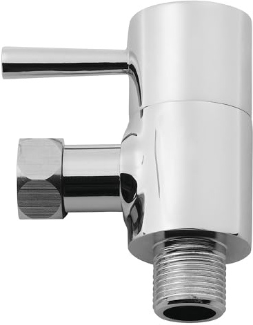 Wirquin 10724141 Robinet d'arrêt équerre rond 1/4 tour en laiton chromé pour chasse d'eau wc, chromé