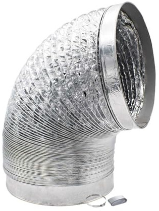 Tuyau Climatiseur Mobile, Tuyau D'evacuation, Conduit Flexible de Ventilation D'air en Aluminium, Gaine Alu, Pièces de Rechange de Tube, pour Sèche-Linge, Extracteur, Aérateur D'air(2m,250mm)