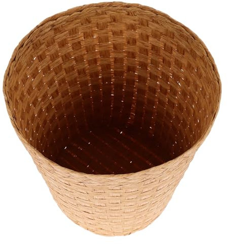 NUOBESTY Cubo De Basura Bochas Cesta Con Junta De Tapa Cesta De Mimbre Cesto Triple Cestas De Ropa Desperdiciar Cestas De Toallas Para Baño Cubierto Doble Familiar Hogar Papelera Balde