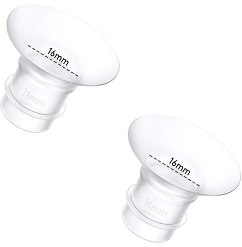 2PCS Flange Insert 16mm Compatible with Momcozy M9/M6/M5/S12 Pro/S9 Pro/Medela/Spectra/Bellababy/Lansinoh/Elvie/Nuliie/KISSBOBO/ANWIKE 24mm Wearable Breast Pump Replacement Accessories