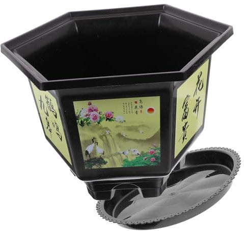 VANZACK Macetas De Plástico Resistentes para Principiantes y Decoración De Macetas Hexagonales