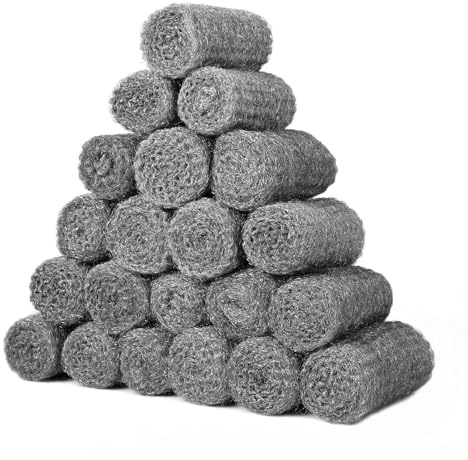 Shineboc 20 PCS 000 Coarse Steel Wire Wool, Mice Coarse Wire Wool Rats Wall Hole Fill Fabric for Removing Paint, Varnish, Rust Can Stop Rats, Insect, Pest